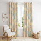 Retro Curtains, Mid Century Window Curtains, 70s Retro Blackout Curtain Panel, Mcm Grommet Curtain, Mid Century Modern Print Drapes