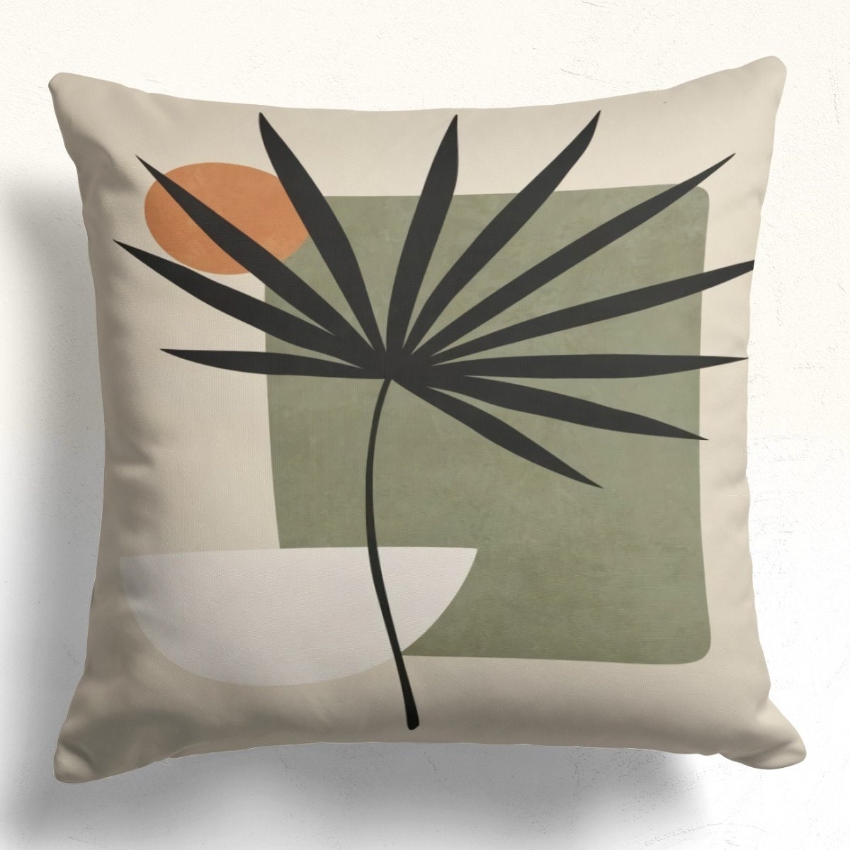 Modern Abstract Leaves Pillow Case, Minimalist Abstract Leaves Cushion Covers, Abstract Leaf Pillowcase, Abstract Leaves Throw Pillow Cover