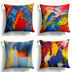 Modern Abstract Pillow Cover, Colorful Painting Abstract Cushion Cover, Vivid Colorful Abstract Pillow Covers, Modern Art Pillowcase
