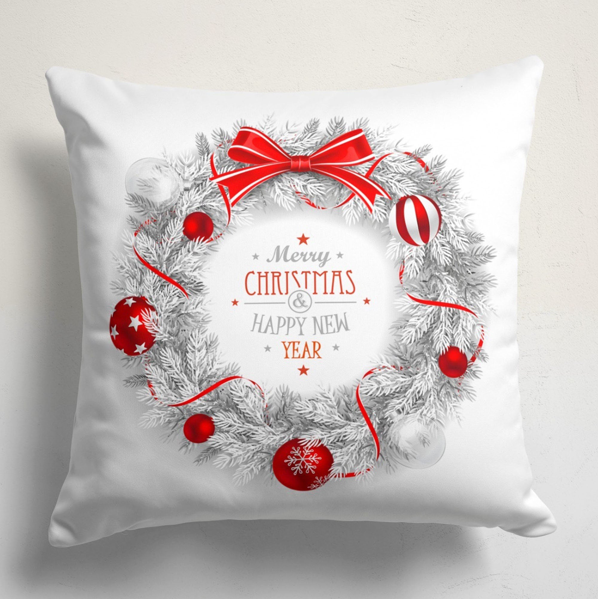 Christmas Pillowcase, Xmas Holiday Throw Pillow, Merry Christmas Pillow Cover, Xmas Holiday Decor, Christmas Decor, New Year's Gift