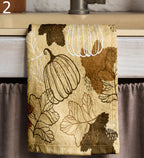 Autumn Leaves Tea Towels, Fall Dish Towel, Fall Leaf Hand Towel, Orange Leaves Kitchen Towels, Autumn Leaf Tea Towels Kitchen Decor