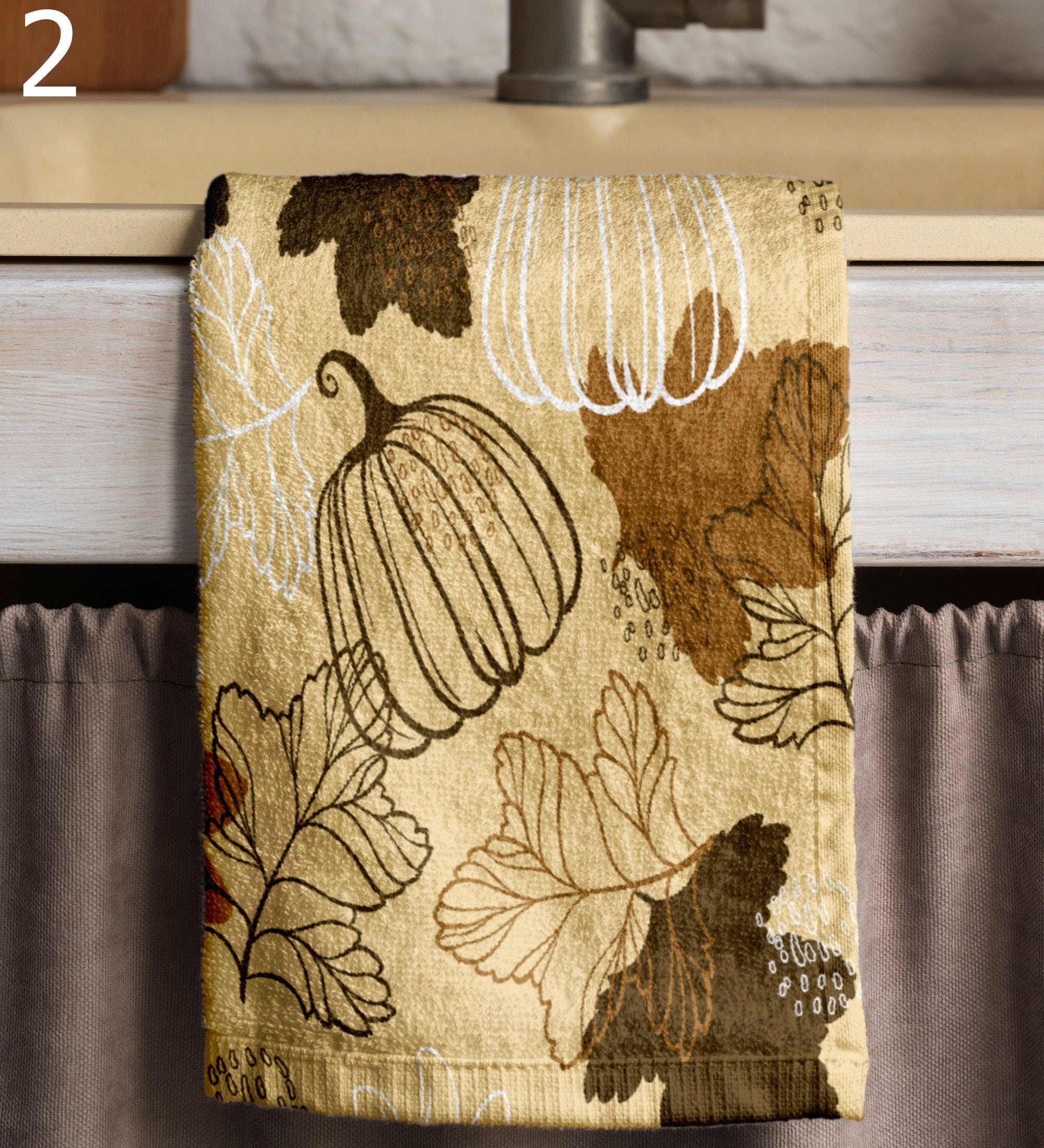 Autumn Leaves Tea Towels, Fall Dish Towel, Fall Leaf Hand Towel, Orange Leaves Kitchen Towels, Autumn Leaf Tea Towels Kitchen Decor
