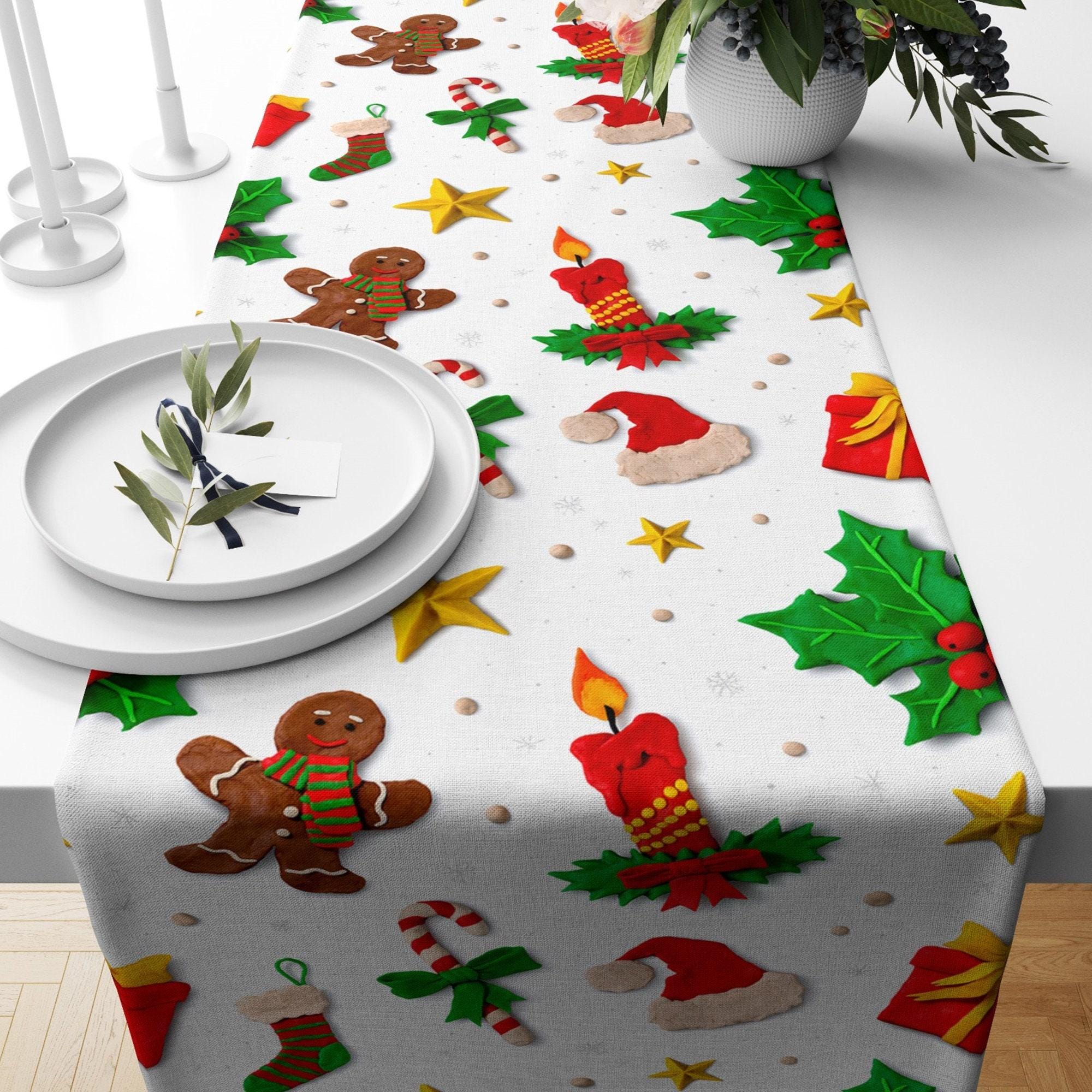 Christmas Table Runner, Santa Claus Table Runner, Xmas Table Runner, Christmas Table Decoration, Christmas Party Table, Christmas Gift