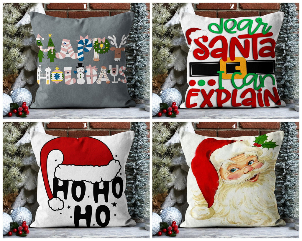 Xmas Holiday Pillowcase, Santa Pillow Cover, Santa Claus Pillowcase, Christmas Pillowcase, Cozy Home Decor, New Year's Gift