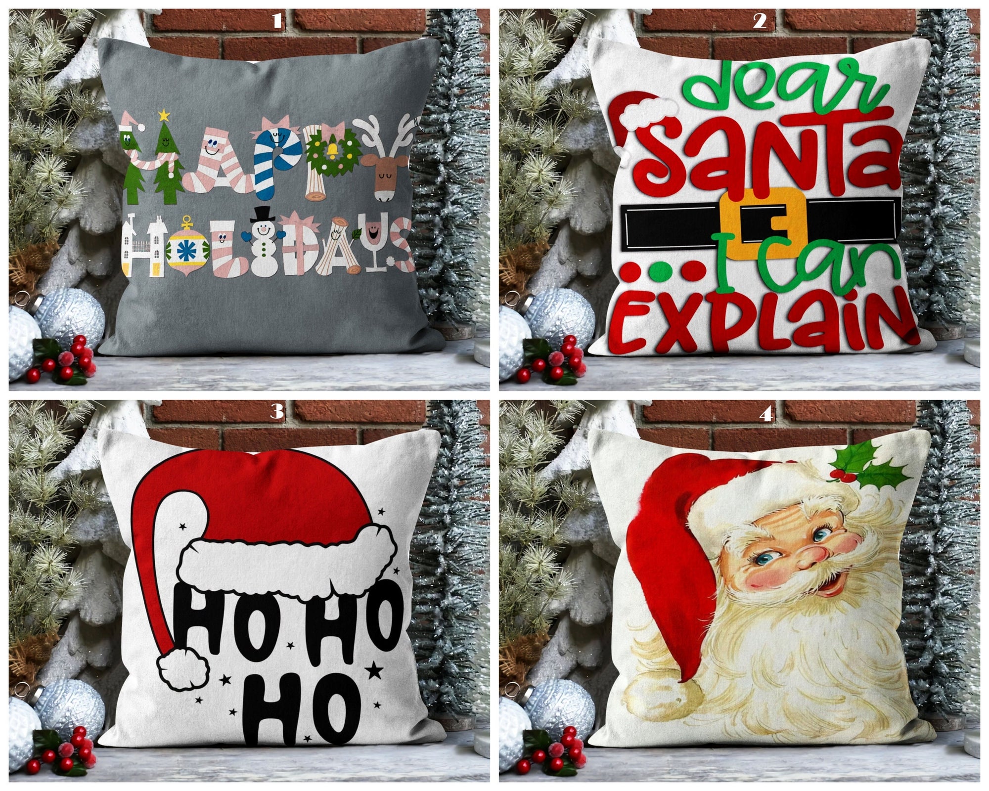 Xmas Holiday Pillowcase, Santa Pillow Cover, Santa Claus Pillowcase, Christmas Pillowcase, Cozy Home Decor, New Year's Gift