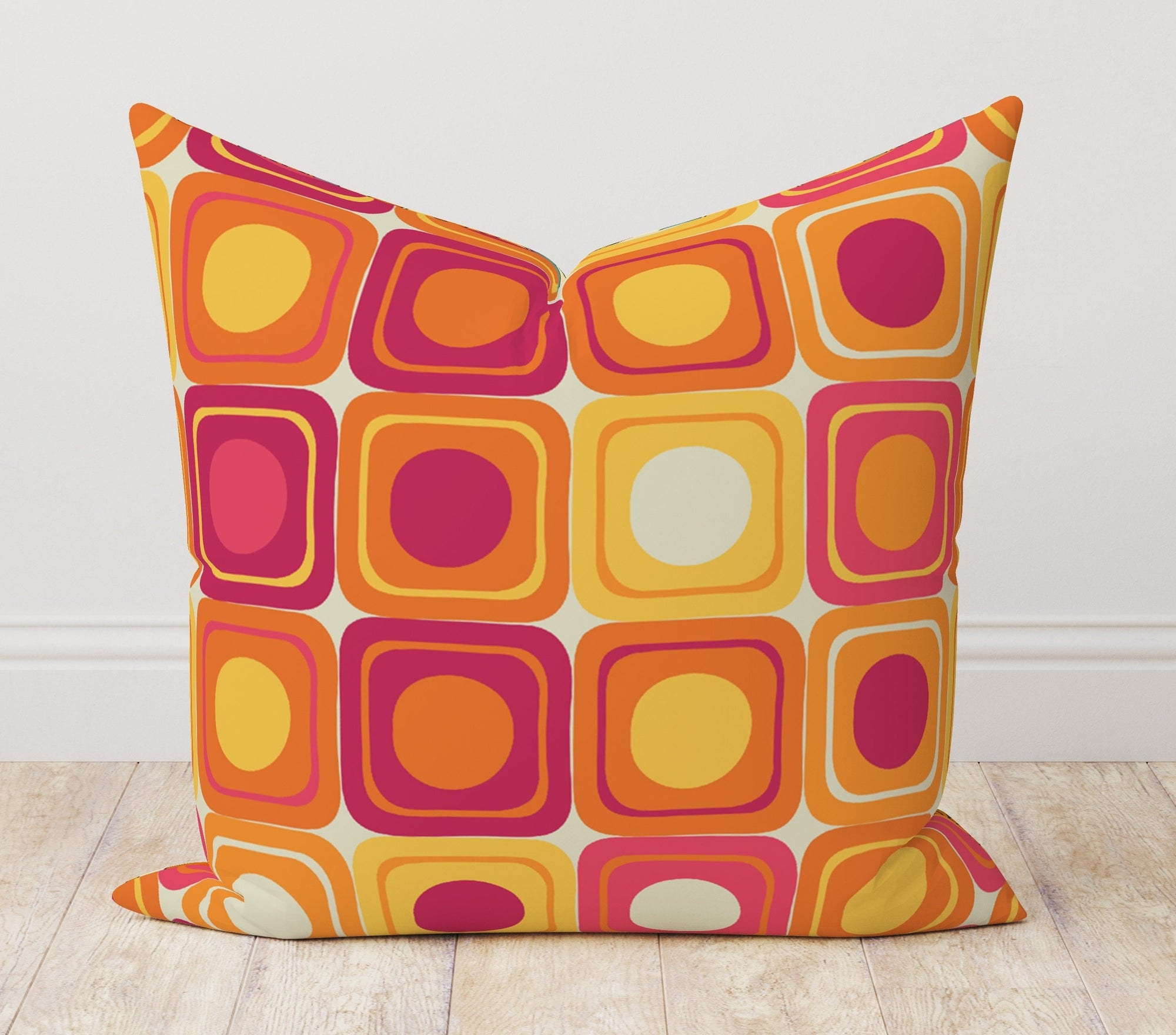 Retro Abstract Cushion Cover, Mid Century Modern Pillow Cover, 70s Pillow Covers, Geometric Throw Pillow Cover, Boho Abstract Pillow Case