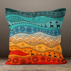 African Pillow Cover, Ethnic Home Decor, Authentic Home Decor, Digital Print Cushion Cover, African American Pillow