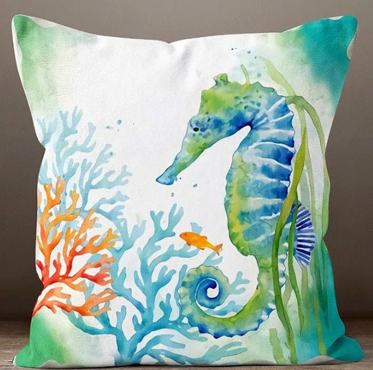 Nautical Pillow Cover, Beach Decor Pillow, Navy Marine Pillow Cover, Decorative Nautical Cushions, Coastal Throw Pillow, Nautical Decor