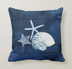 Nautical Pillow Cover, Seashell Pillow, Beach Pillow, Sea Life Decoration, Nautical Decor, Summer Pillow, Beach Pillow Cover