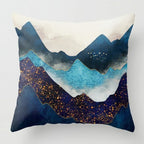 Landscape Pillow Covers, Abstract Pillows, Mountain Pillow Cover, Moon and Lake Pillow Cover, Home Decor, Modern Art Pillowcase