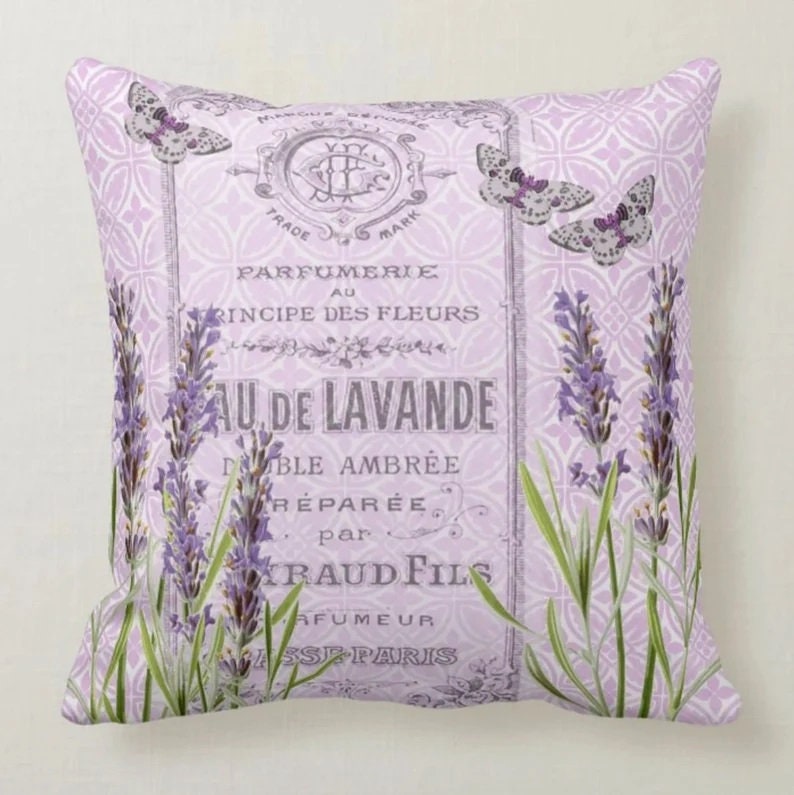 Floral Pillow Cover, Lavander Pillow Covers, Lilac Floral Pillow Case, Lilac Couch Pillow, Purple Throw Pillow, Flower Outdoor Pillow