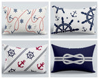 Marine Outdoor Waterproof Pillow Cover, Yacth Decor Waterproof Cushion Cover, Nautical Outdoor Pillow Covers, Beach Water-Resist Pillowcases