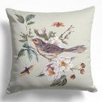 Floral Bird Pillow Case, Bird Pattern Pillow Cover, Tree Branch Pattern Pillow Case, Birds Throw Pillow Cover, Birds Home Decor