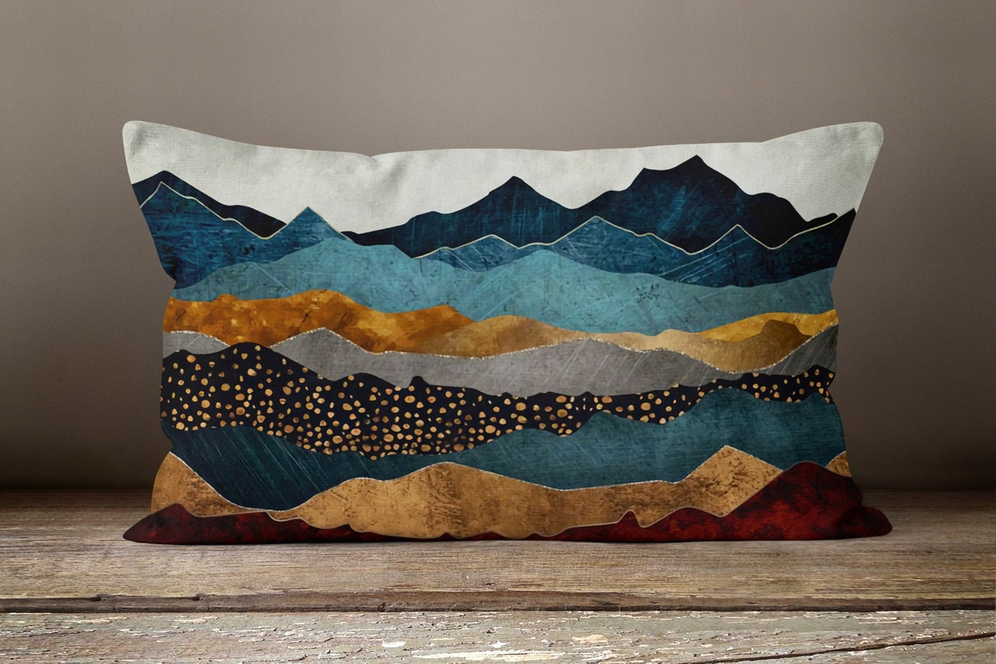 Landscape Pillow Cover, Mountains Decorative Throw Pillow Cover, Landscape Decorative Pillowcase, Parrot Cushion Cover, Mountains Home Decor