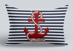 Anchor Pillowcase, Nautical Pillow Cover, Boat Cushion, Nautical Pillow Cover, Lake Pillows, Nautical Boat Gift, Beach Pillow