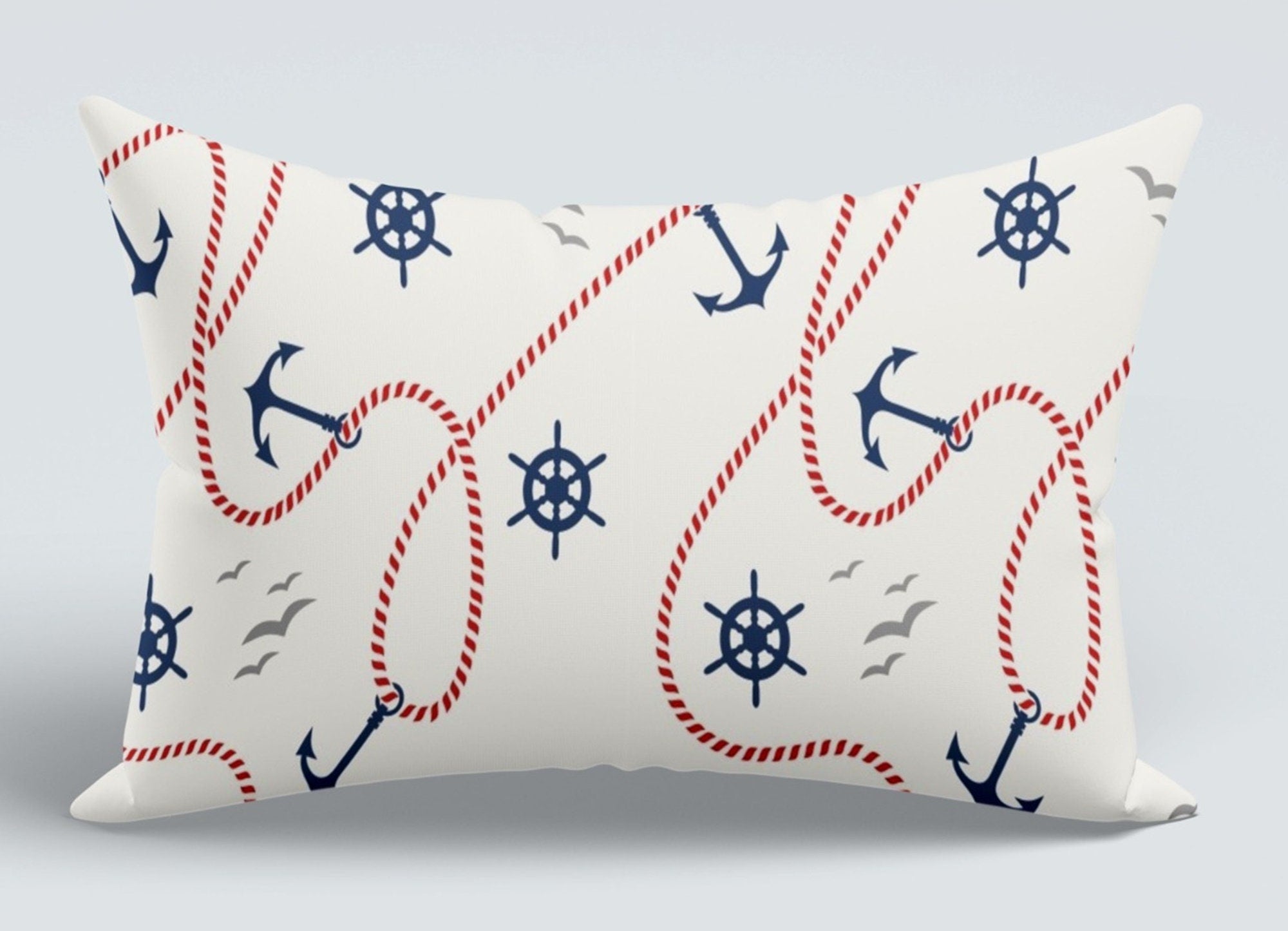 Marine Outdoor Waterproof Pillow Cover, Yacth Decor Waterproof Cushion Cover, Nautical Outdoor Pillow Covers, Beach Water-Resist Pillowcases