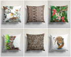 Leopard Pillow Cover, African Animal Pillow, Tiger Pillow, Jungle Decorative Pillow, Panthers Pillow, Cheetah Pillow