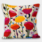 Floral Pillow Cover, Boho Flowers Pillow Cover, Floral Pillow Home Decor, Summer Trend Cushion, Decorative Pillow Case, Digital Print Pillow