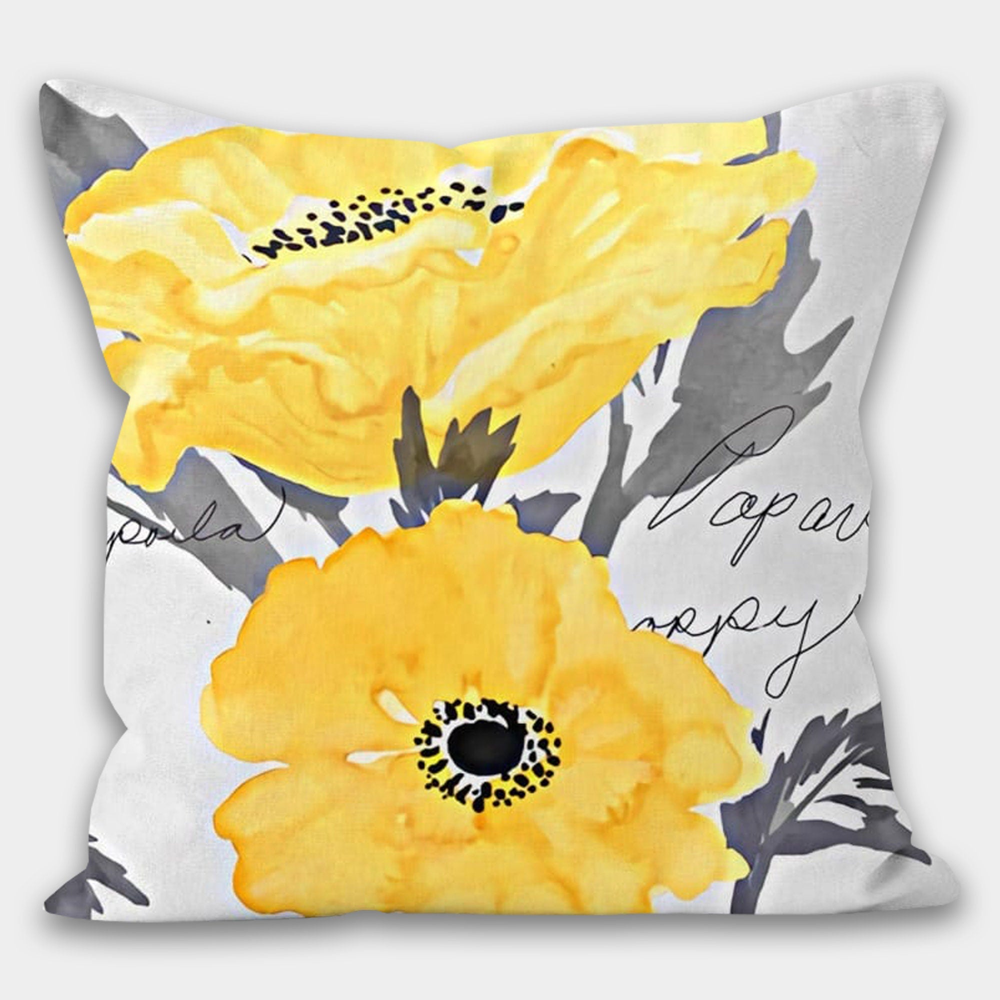 Yellow Flower Pillow Covers, Flower Cushion, Summer Pillow Covers, Summer Trend, Decorative Couch Pillow, Flower Home Decor, Yellow Cushion