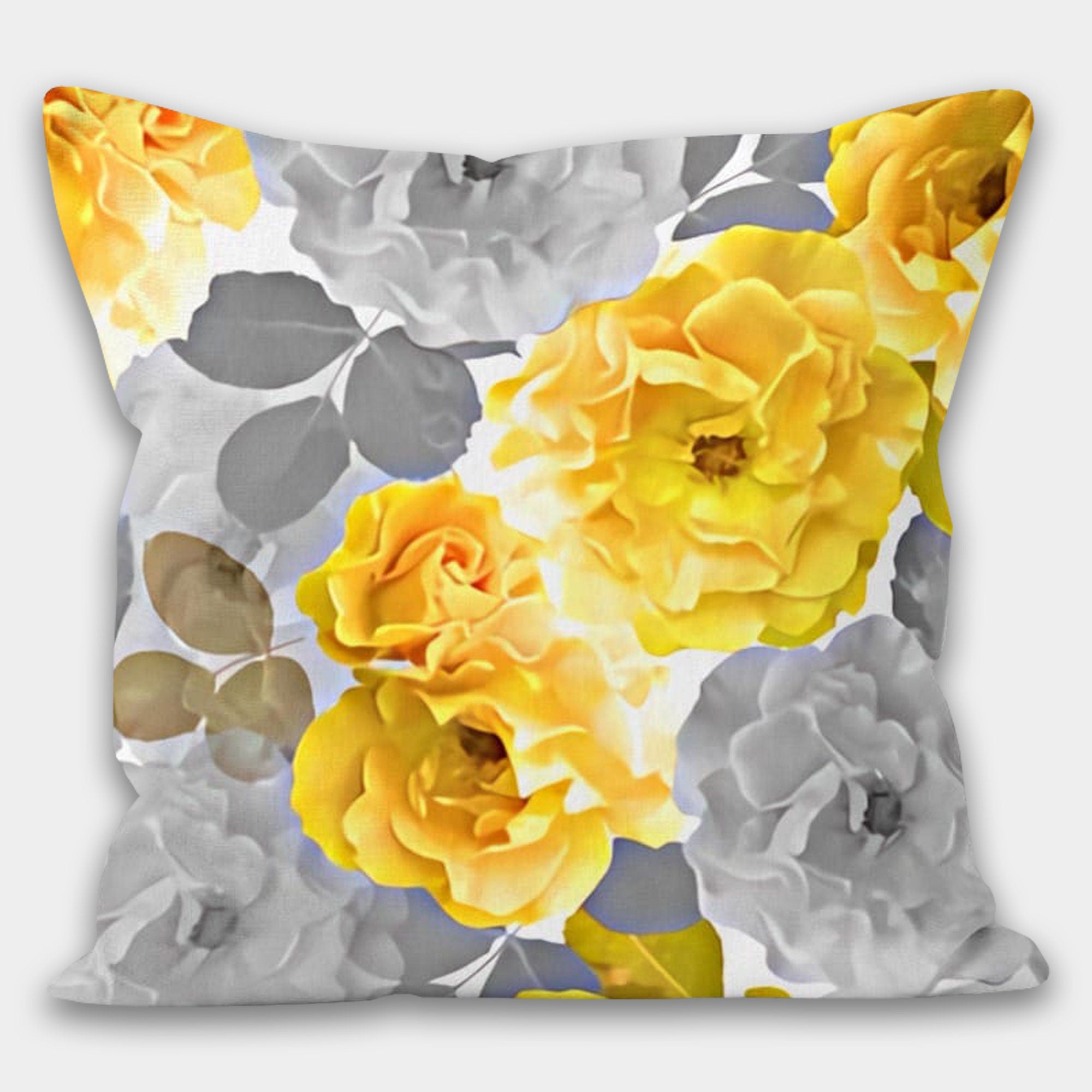 Yellow Flower Pillow Covers, Flower Cushion, Summer Pillow Covers, Summer Trend, Decorative Couch Pillow, Flower Home Decor, Yellow Cushion