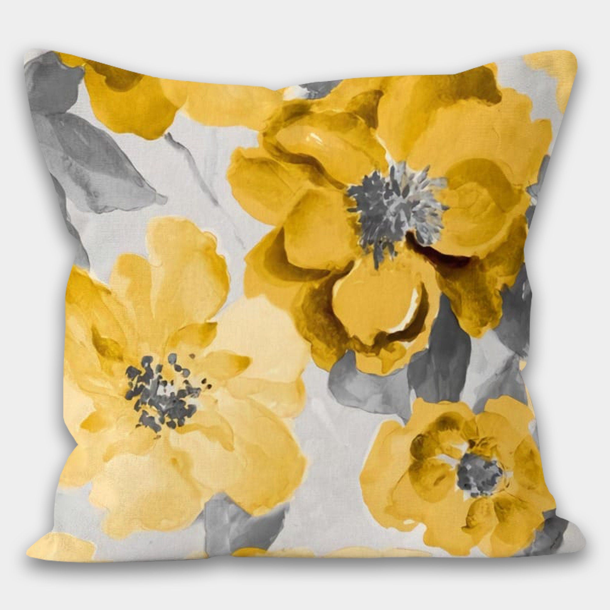 Yellow Flower Pillow Covers, Flower Cushion, Summer Pillow Covers, Summer Trend, Decorative Couch Pillow, Flower Home Decor, Yellow Cushion