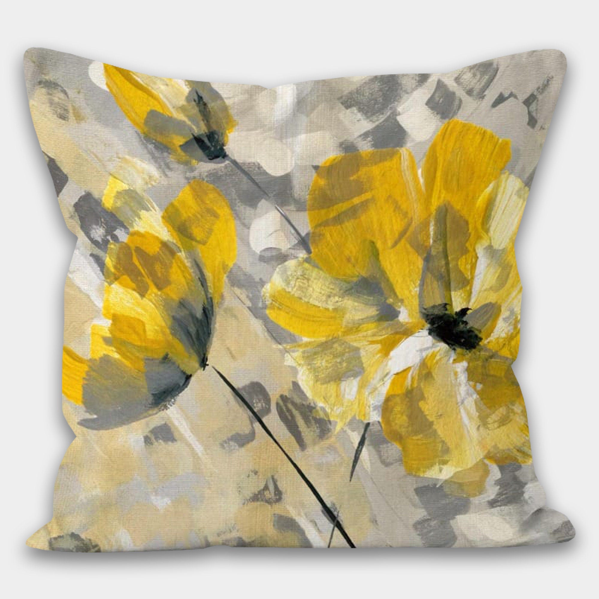 Yellow Flower Pillow Covers, Flower Cushion, Summer Pillow Covers, Summer Trend, Decorative Couch Pillow, Flower Home Decor, Yellow Cushion