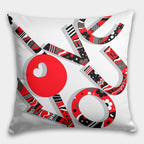 Valentine's Day Throw Pillows, Valentine's Day Pillowcase, Red Heart Pillow, Love Bicycle Decor, Wedding Gift, Valentine's Pillow Cover