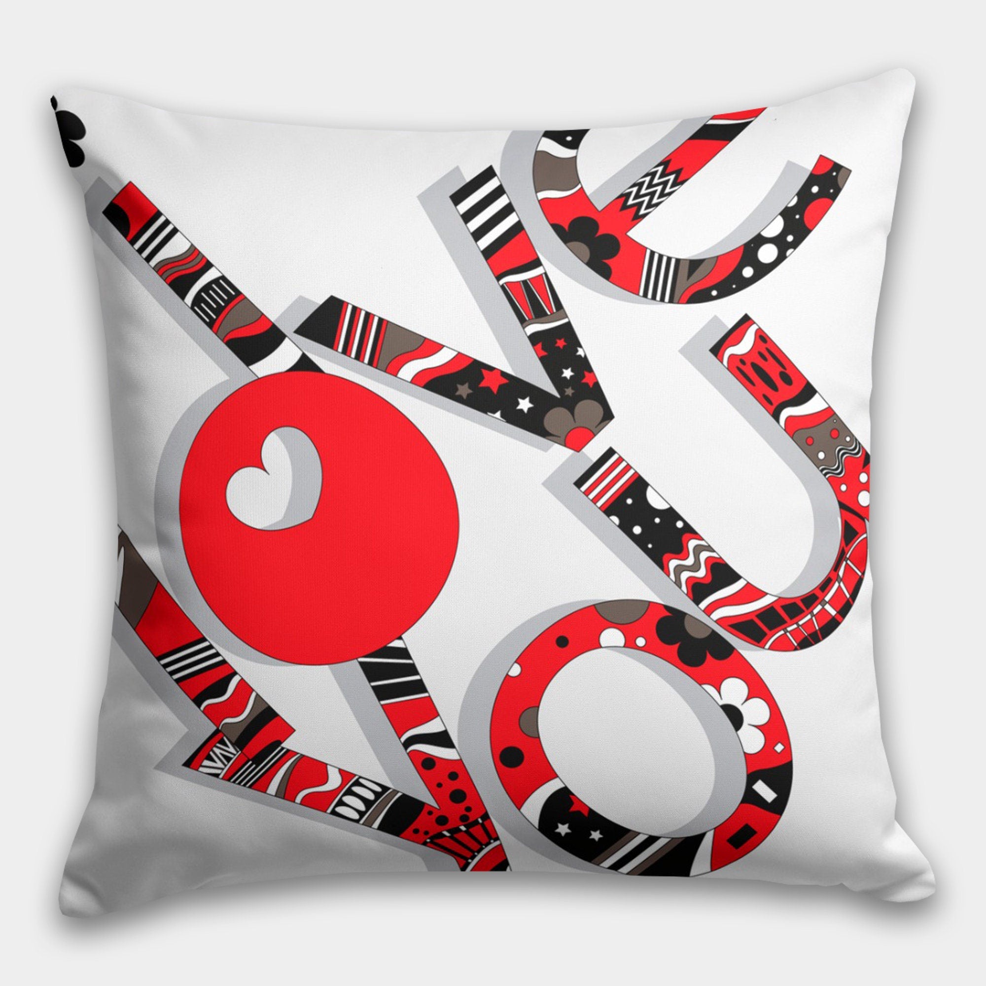 Valentine's Day Throw Pillows, Valentine's Day Pillowcase, Red Heart Pillow, Love Bicycle Decor, Wedding Gift, Valentine's Pillow Cover