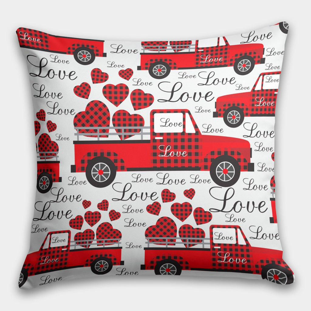Valentine's Day Throw Pillows, Valentine's Day Pillowcase, Red Heart Pillow, Love Bicycle Decor, Wedding Gift, Valentine's Pillow Cover