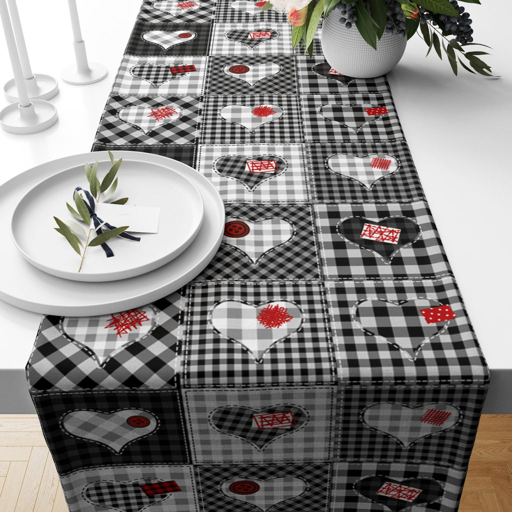 Valentine's Day Table Runner, Valentine's Day Table Decoration, Valentine's Day Gift, Red Heart Runners, Love Home Decor, Valentine's Table