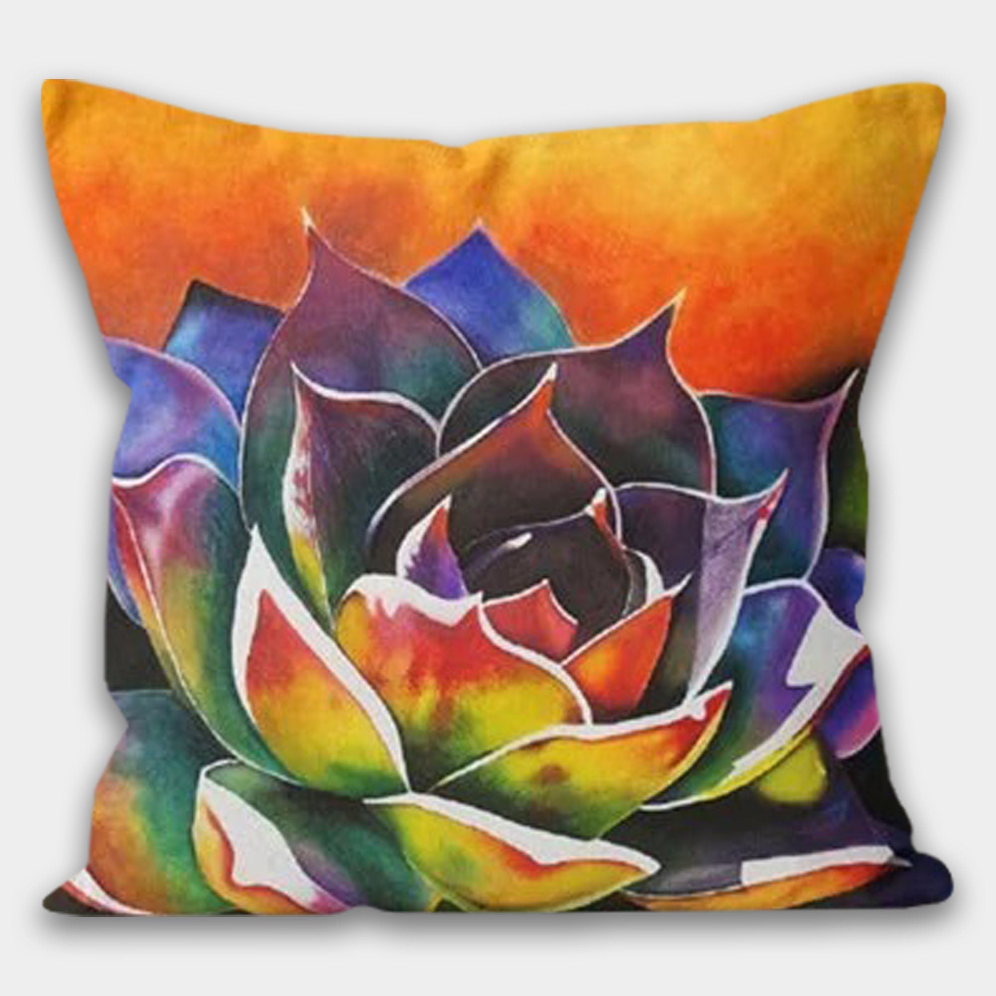 Succulent Flower Pillow Cover, Succulent Pillow, Cactus Pillow Case, Floral Pillow Cover, Plant Pillow, Succulent Cushioncal