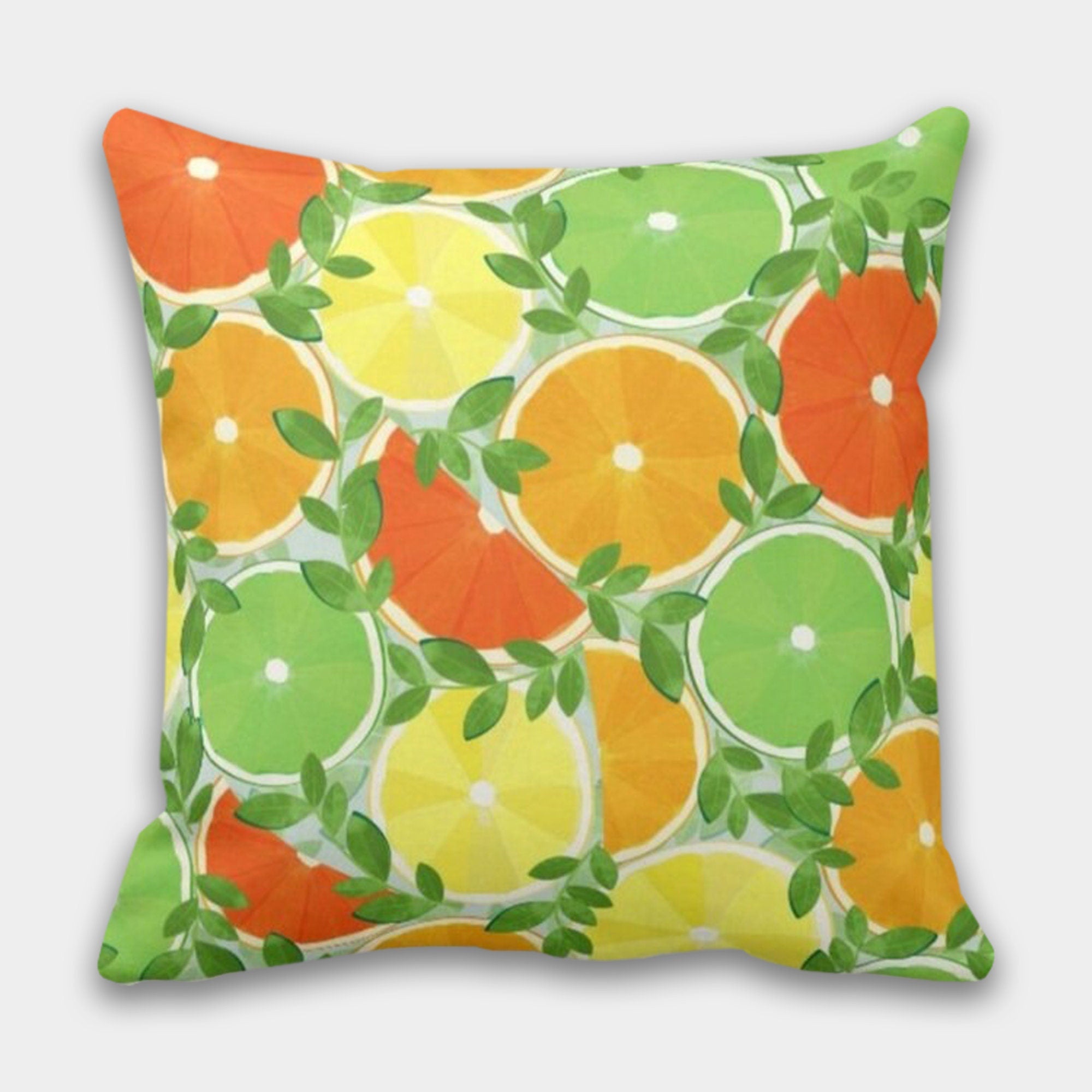 Yellow Lemon Pillow Covers, Lemon Pillow Case, Floral Summer Pillow, Lemon Kitchen Pillow Decor, Outdoor Lemon Pillows, Lemons Home Decor