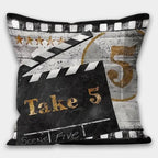 Cinema Pillowcase, Movie Night Pillow Cover, Modern Pillow, Movie Home Decor, Cinema Cushion Cover, Movie Hollywood Throw Pillow Case