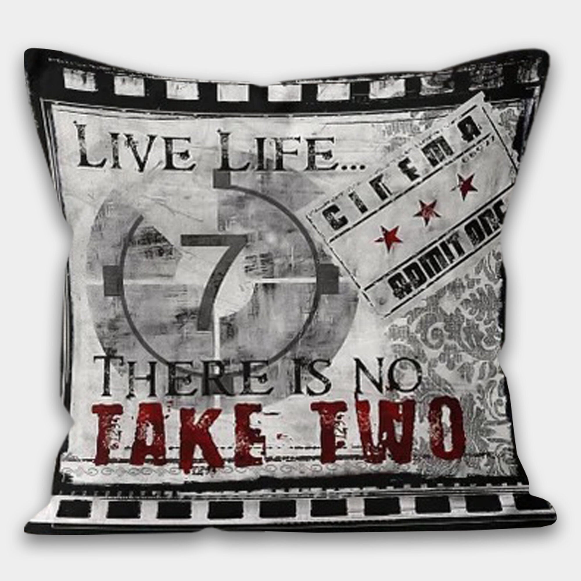 Cinema Pillowcase, Cinema Cushion Cover, Movie Night Pillow Cover, Modern Pillow, Movie Home Decor, Movie Hollywood Throw Pillow Case