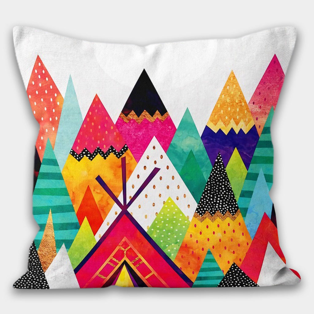 Geometric Abstract Pillow Case, Boho Abstract Pillow Case, Colourful Abstract Art Pillows, Geometric Cushion Cover, Decorative Pillow Covers