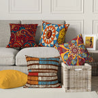 Boho Ethnic Pillow Covers, Bohemian Cushion Covers, Abstract Pillow Cover, Boho Abstract Pillow Case, Colorful Pillows, Ethnic Cushion Cover