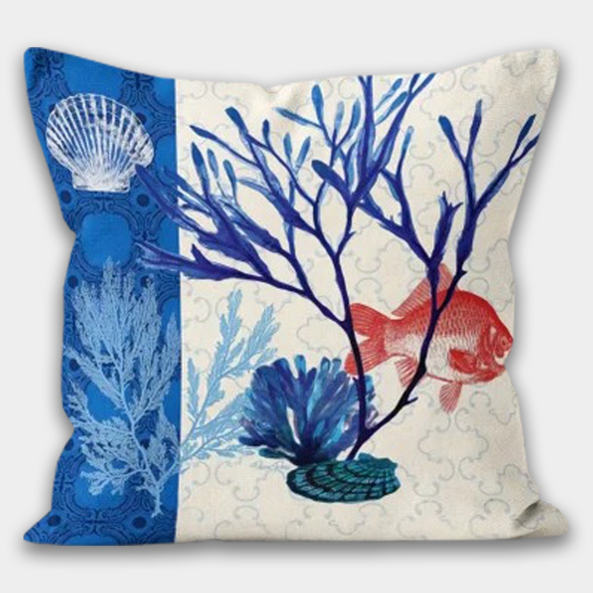 Nautical Pillow Cover, Sea Turtle Pillow Covers, Nautical Cushion Covers, Ocean Pillowcase, Coastal Pillow Covers, Sea Life Pillow Cover