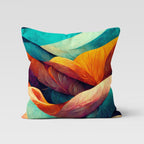 Boho Flowers Pillow Cover, Abstract Flower Pillowcase, Boho Decorative Trend Cushion, Decorative Pillow Case, Digital Print Pillow Cover