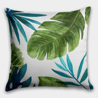 Tropical Leaves Pillow Cover, Green Leaves Pillow Cover, Botanical Cushion Cover, Giant Leaves Cushion Cover, Green Botanical Pillow Cases