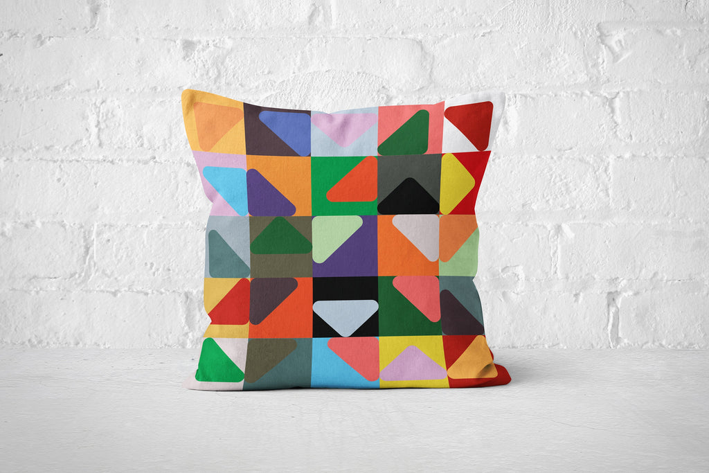 Retro Pillow Cover, Boho Abstract Pillow Cover, Mid Century Abstract Cushion Cover, Geometric Pillow Cover, 70's Cushion Cover