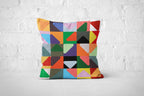 Retro Pillow Cover, Boho Abstract Pillow Cover, Mid Century Abstract Cushion Cover, Geometric Pillow Cover, 70's Cushion Cover
