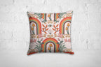 Boho Floral Pillow Cover, Bohemian Floral Cushion Cover, Butterfly Throw Pillow Cover, Spring Flowers Pillow Case, Decorative Pillow Case