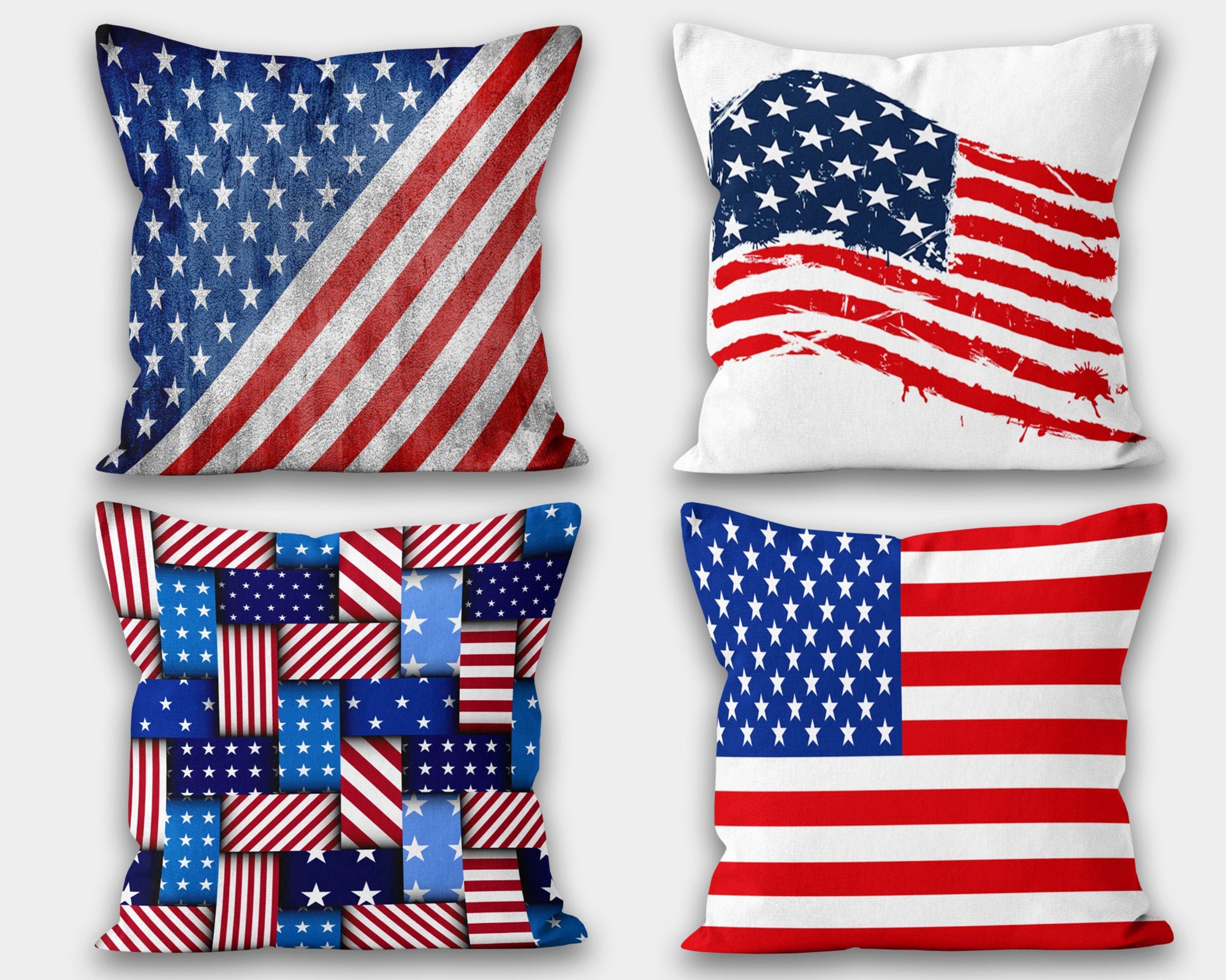 USA Flag Throw Pillowcase, Patriotic Pillow, Independence Day Pillow, American Flag Throw Pillow Cover, 4th of July Pillow Cover