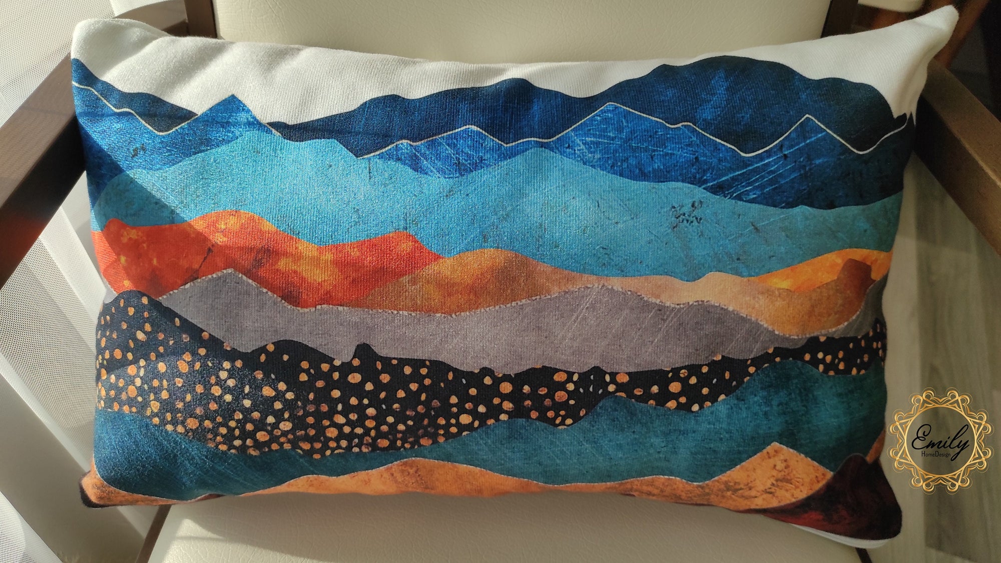 Landscape Pillow Cover, Mountains Decorative Throw Pillow Cover, Landscape Decorative Pillowcase, Parrot Cushion Cover, Mountains Home Decor