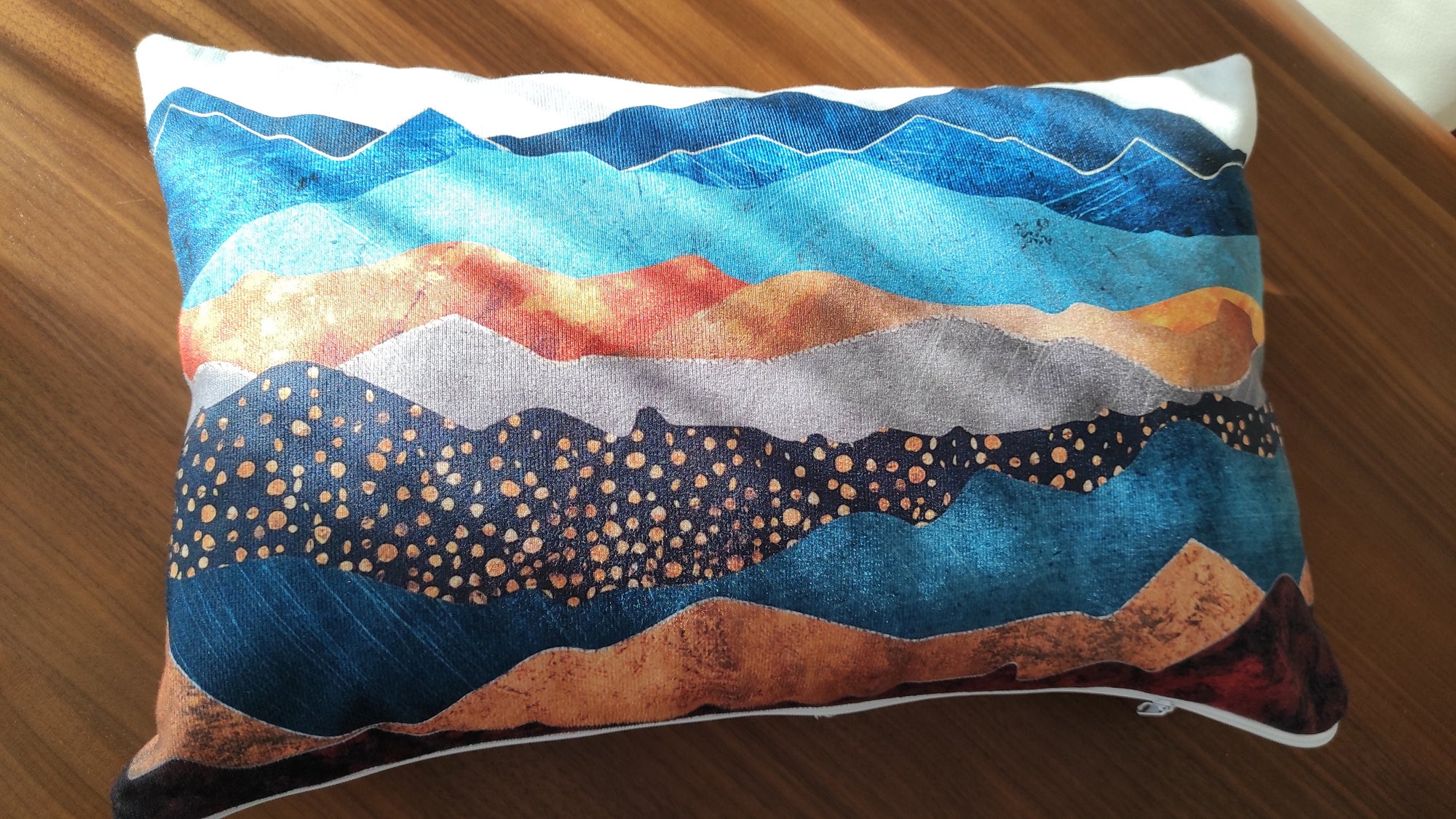 Landscape Pillow Cover, Mountains Decorative Throw Pillow Cover, Landscape Decorative Pillowcase, Parrot Cushion Cover, Mountains Home Decor