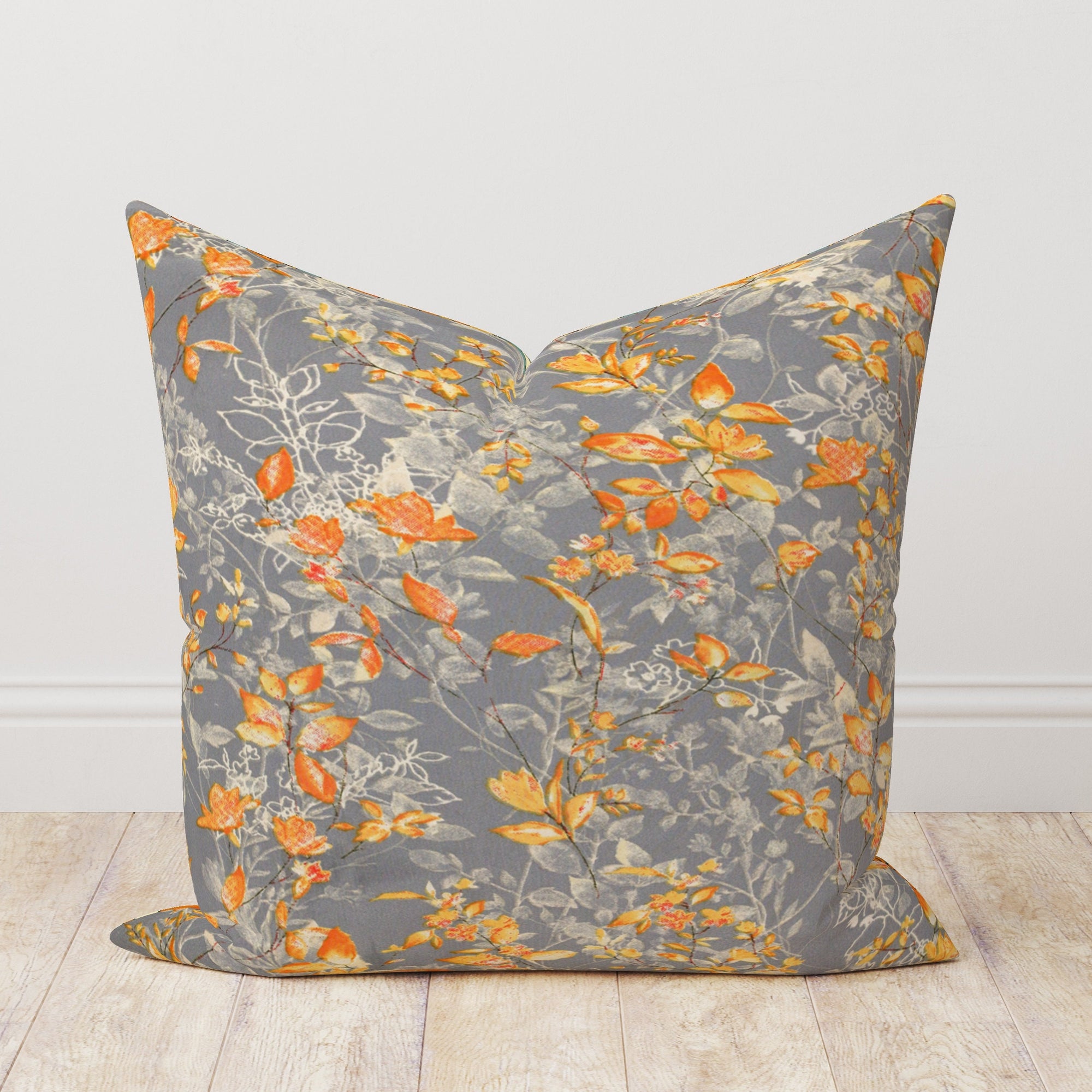 Yellow  Floral Throw Pillow Cover, Yellow Wildflowers Cushion Cover, Floral Yellow Throw Pillow Cover, Spring Floral Pillow, Floral Decor