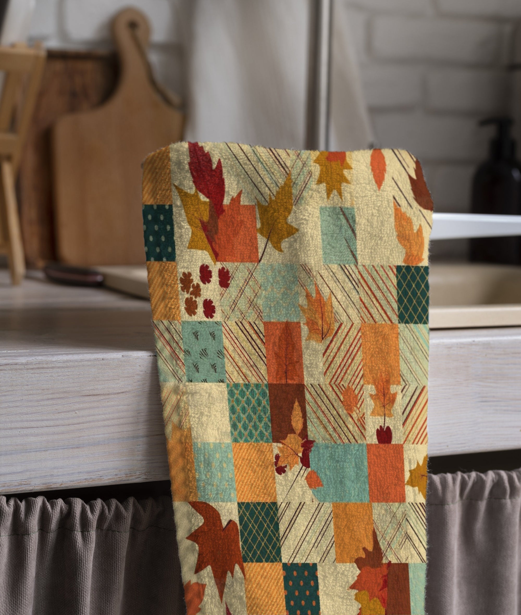 Thanksgiving Tea Towel, Autumn Tea Towels, Fall Tea Towel, Autumn Kitchen Decor, Kitchen Hand Towel, Thanksgiving Table Decor Tea Towel