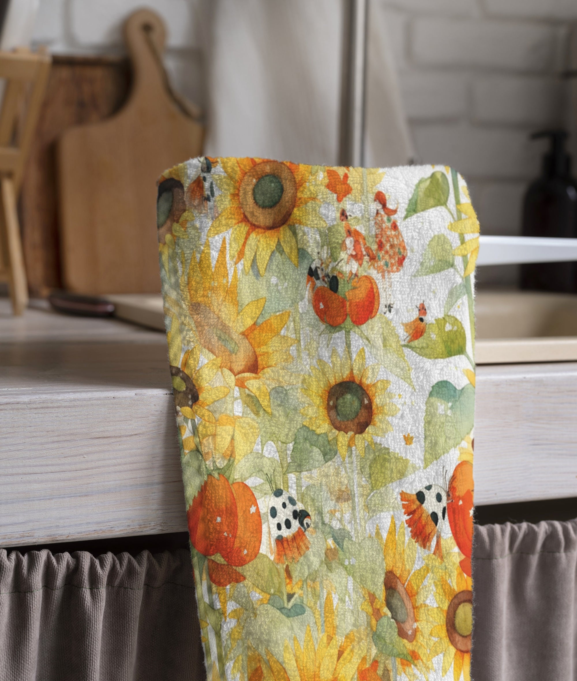 Autumn Leaves Tea Towels, Thanksgiving Tea Towels, Fall Tea Towels, Kitchen Hand Towel, Thanksgiving Kitchen Table Decor Tea Towel