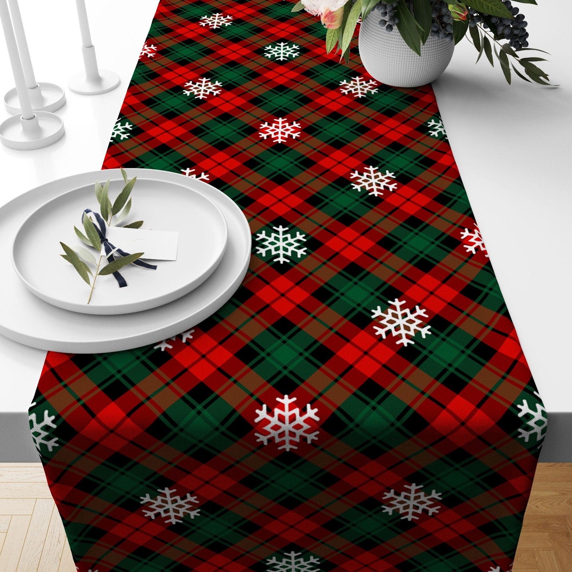 Christmas Table Runner, Christmas Cafe Table Runner, Xmas Table Runner, Christmas Party Table Decor, Christmas Gift