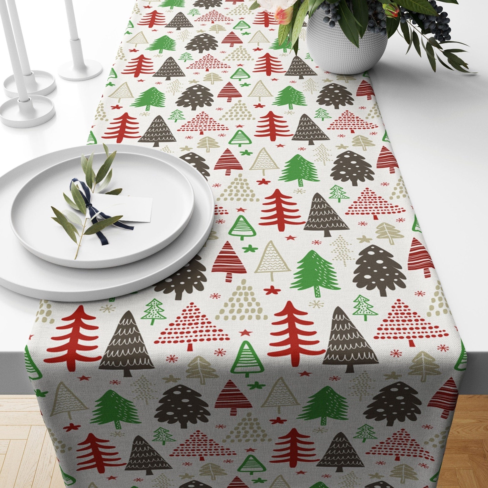 Christmas Table Runner, Christmas Cafe Table Runner, Xmas Table Runner, Christmas Party Table Decor, Christmas Gift